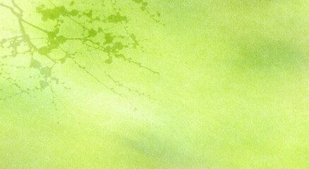 早春をイメージした和紙アート、梅花木のシルエット