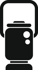 Outdoor night lamp icon simple vector. Expedition nature. Wind campfire