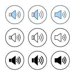 Speaker icon vector. volume sign and symbol. loudspeaker icon. sound symbol