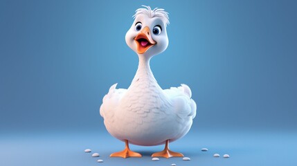 A cute cartoon swans character Ai Generative