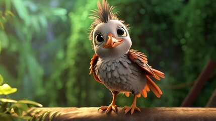 A cute cartoon philipine hawk cuckoo character Ai Generative