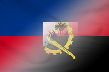Haiti and Angola national flag international relations AGO HTI