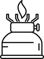 Gas outdoor lamp icon outline vector. Global escapade. Trekking exterior