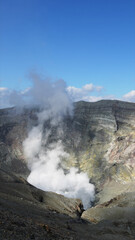 熊本県の阿蘇山の火口
