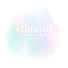 Ethereal Pastel Watercolor Background With Soft Blending of Hues
