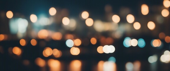 Bokeh Lights in Urban Night, a banner showcasing the bokeh effect with blurred city lights at night