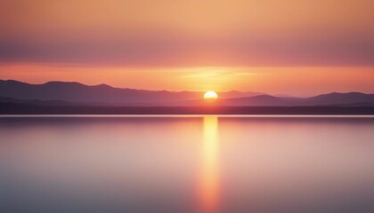 Obraz premium Sunrise Hues, a soft gradient from peach to lemon, reminiscent of a sunrise