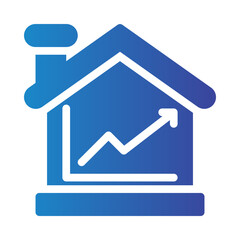 house flat gradient icon