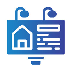 Obraz premium billboard flat gradient icon