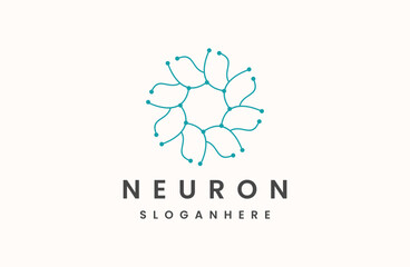 Neuron logo design inspiration with a white background