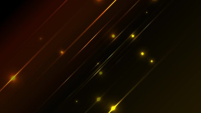 Yellow orange neon glowing laser lines hi-tech background. Seamless looping abstract futuristic motion design. Video animation Ultra HD 4K 3840x2160