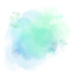 Vibrant Abstract Blue Green Watercolor
