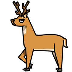 cute deer transparent background vector illustration