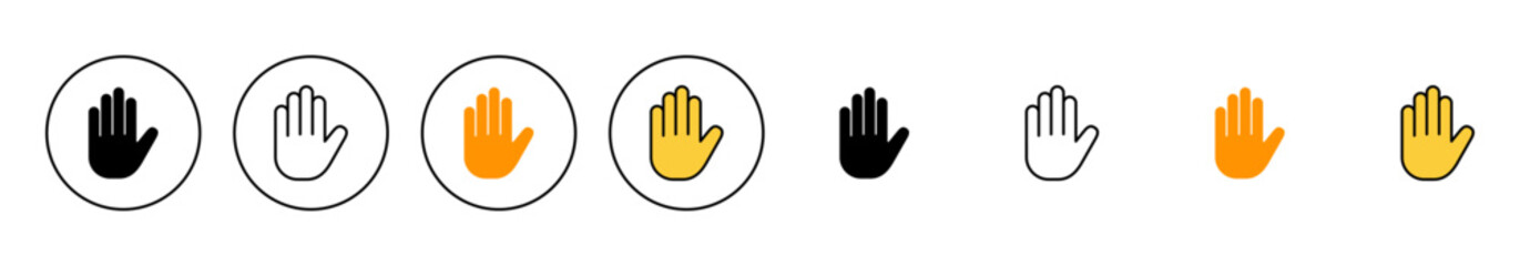 Hand icon set vector. hand sign and symbol. hand gesture