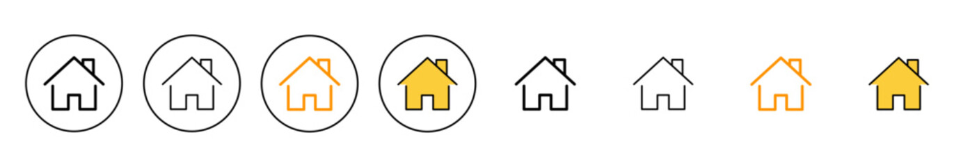 House icon set vector. Home sign and symbol - obrazy, fototapety, plakaty