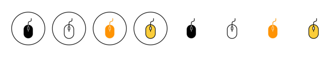 Mouse icon set vector. click sign and symbol. pointer icon vector.