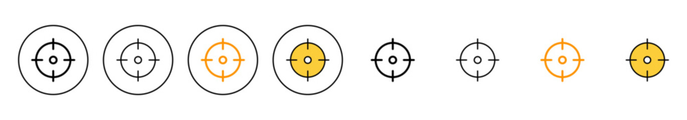Target icon set vector. goal icon vector. target marketing sign and symbol