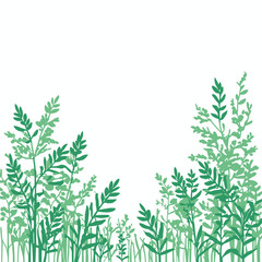 Plant leaves silhouette leaf vector illustration