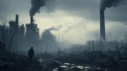 Fototapeten Through the Smog The Evolution of Industrial Landscapes © Justlight