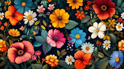 Fotobehang Seamless floral background © Hizaz