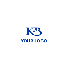monogram logo of the letters K and B, minilsit is suitable for industrial companies as well as housing or housing agents
