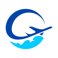 Plane Vector Logo Design Template