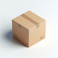 Fototapeta premium cardboard boxes on white background