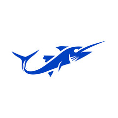 Marlin Vector Logo Design Template