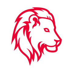 Lion Head Vector Logo Design Template