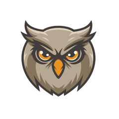 Fototapeta premium owl mascot flat vector logo