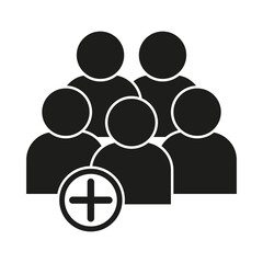 Add friend icon. Social media symbol. Vector illustration. EPS 10.