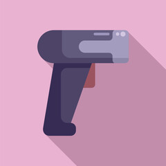 Handle scanner smart icon flat vector. Sign design city. Device cellular