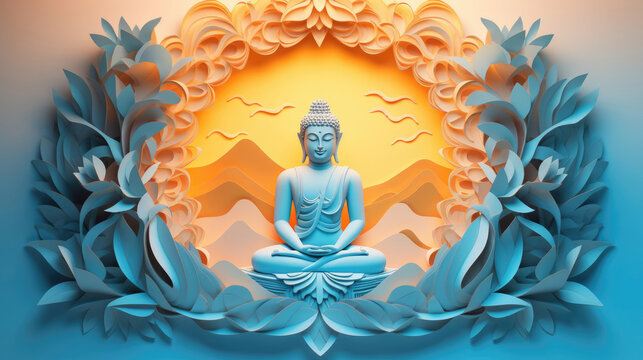 Vesak - Sri Lanka (Buddhas birth,  enlightenment,  and death) made in paper cut craft