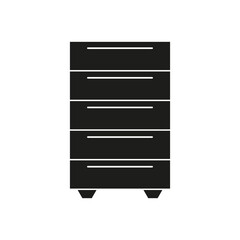 Cabinet drawers icon. Vector illustration. EPS 10.