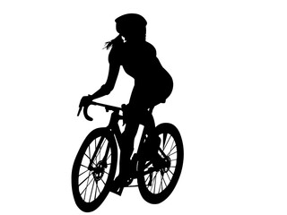 Biker bicycle sport race silhouette illustration 
