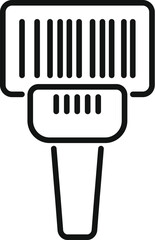 Smart bar code scanner icon outline vector. Quick response. Label cell app