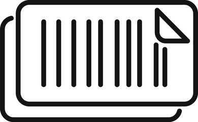 Bar code icon outline vector. Scan new product. Sign design city