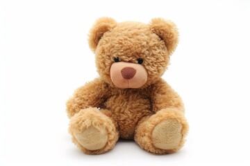 Teddy bear toy on white background