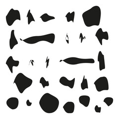 Random blotch, inkblot. Organic blob, blot. Vector illustration. EPS 10.