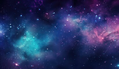 Space background with realistic nebula and shining stars. blue nebula starry sky technology sci-fi background material