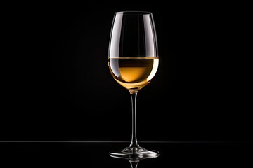 White wine in solitary setting