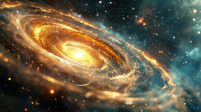 As the galaxy spins the music of the cosmos comes to life with instruments and notes pulsating in perfect synchronicity in this galactic music exploration