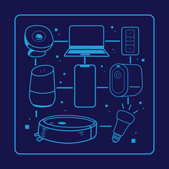 set smart home icons vector for shirt or web