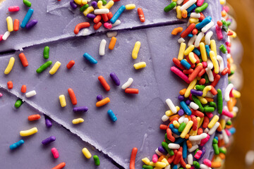 Fototapeta premium Close up of purple cake