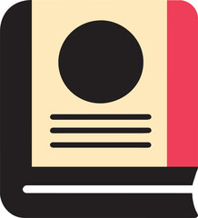 creative logo of a book minimalistic, icon