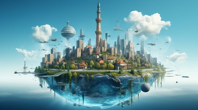 Futuristic Utopia: A Harmonious Blend of Tradition and Innovation