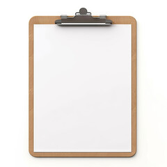 blank paper clipboard   isolated on white background