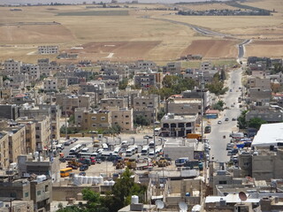 Fototapeta premium ラテン修道院のベルタワーから見えるマダバの景色 ヨルダン View of Madaba town at Jordan