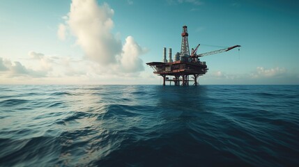 Oil Rig in the Middle of the Ocean