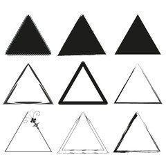 Grunge Triangle Shape. Vector illustration. EPS 10.